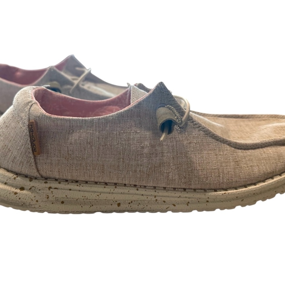 Hey Dude Women's Wendy Chambray White Nut Shoes - Picture 5 of 7